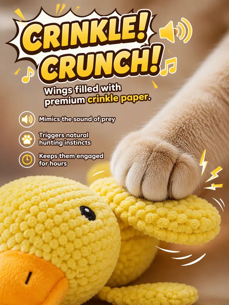 UQIOZ Interactive Catnip Plush Toy - Durable Chew-Resistant Wand for Engaging Play, Crinkle Sound Teething Aid, Ideal for Cat Enthusiasts