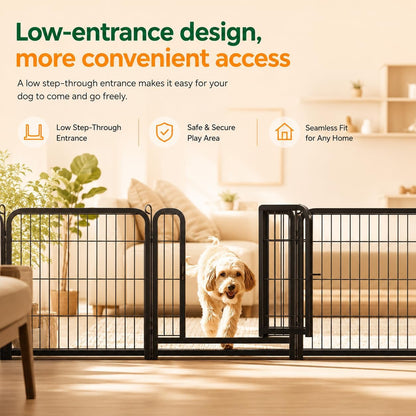 24-Inch 16-Panel Dog Playpen - Indoor and Outdoor Pet Fence for RV and Camping