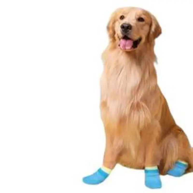 Set of 4 Waterproof Dog Boots - Silicone Non-Slip, Wear-Resistant Pet Footwear for Outdoor Activities, Versatile Paw-Protecting Booties