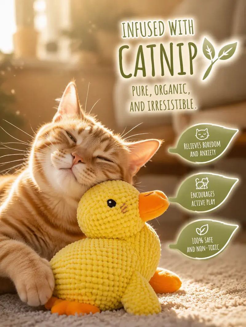 UQIOZ Interactive Catnip Plush Toy - Durable Chew-Resistant Wand for Engaging Play, Crinkle Sound Teething Aid, Ideal for Cat Enthusiasts